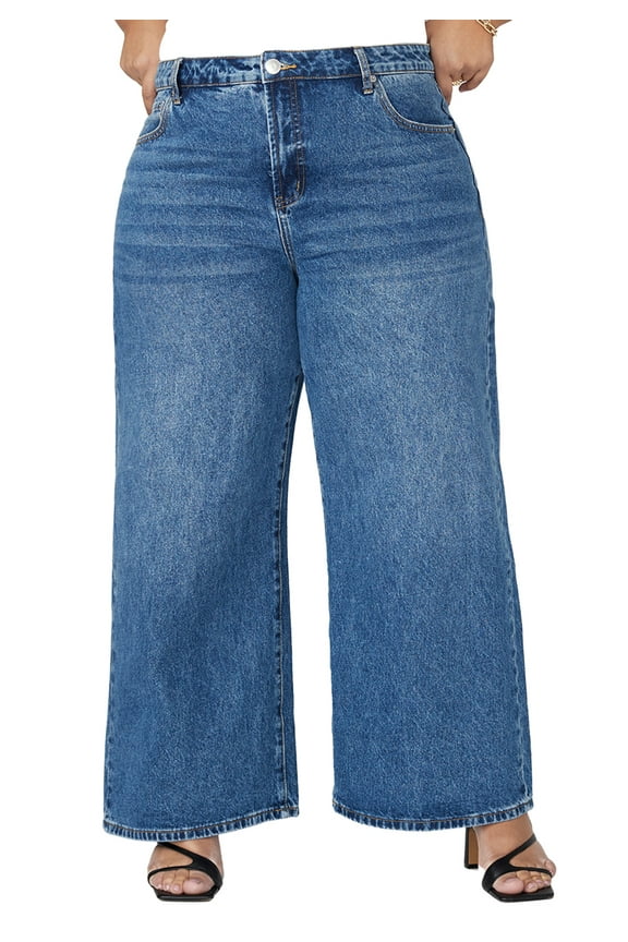 Women's Plus Size The Yvette Rigid Wide Leg Jean