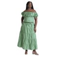 thumbnail image 1 of ELOQUII Women's Plus Size Tiered Maxi Skirt, 1 of 3