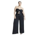 thumbnail image 1 of ELOQUII Women's Plus Size Twist Detail Jumpsuit With Cutout, 1 of 4