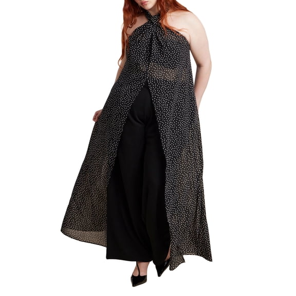 ELOQUII Women's Plus Size Twist Halter Duster