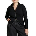 thumbnail image 1 of ELOQUII Women's Plus Size Two Way Zipper Sweater, 1 of 3
