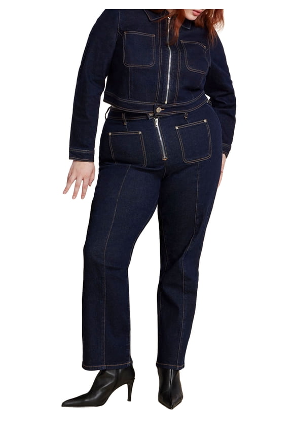Women's Plus Size Zip Front Bootcut Jean