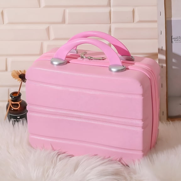 ELORIAH 2026 New Hard Makeup Case 14Inch Cosmetic Case Travel Toiletry Case Hand Luggage Case Small Portable Carrying Beauty Case for Women
