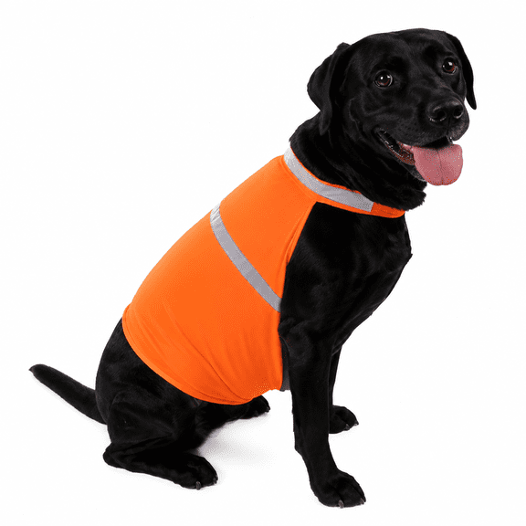ELORIAH Adjustable Pet Reflective Vest Dog Hunting Safety Jacket High Visibility Vest Dog Hunting Vest Orange