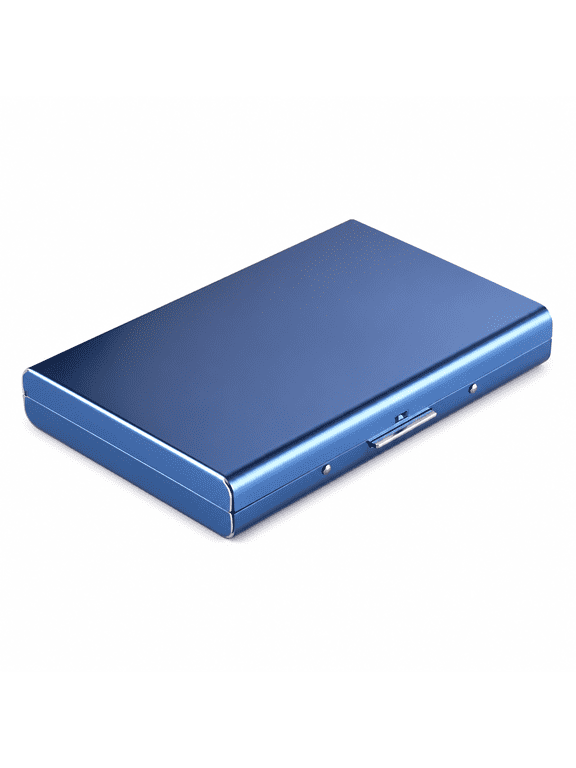 Card Holder Wallet Metal Card Wallet No Fade Credit Card Holder,Blue