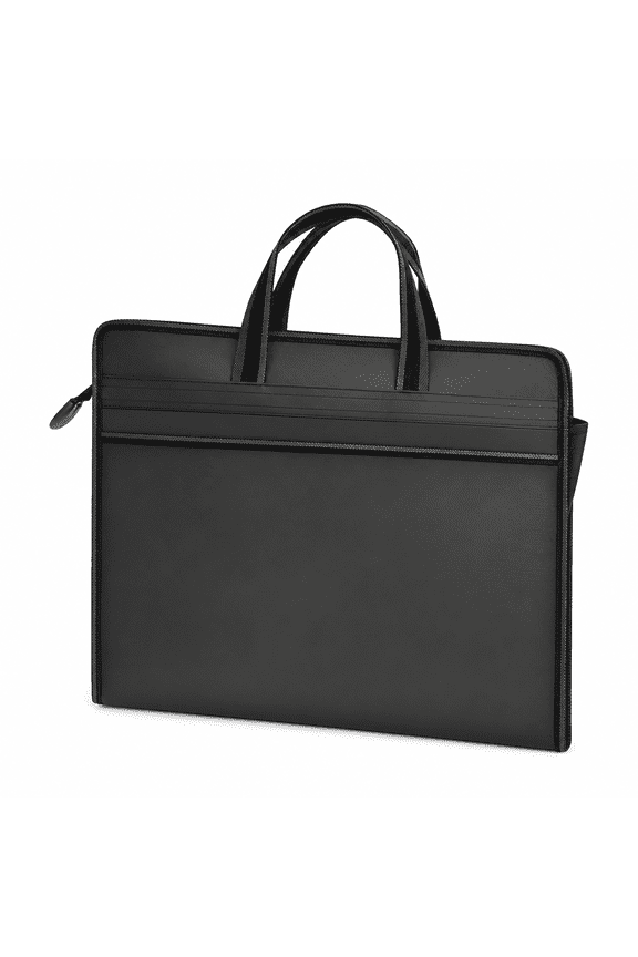 Document Bag Briefcase, Waterproof File Bag, Portable Notary Bag with Handle, Lightweight File Tote for Business, Files, Laptop, Document Storage Handbag