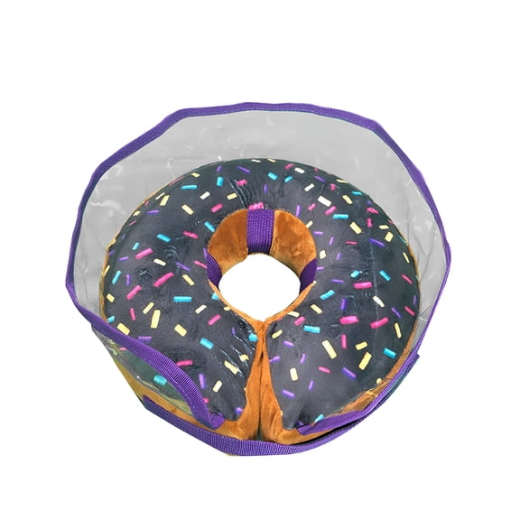 ELORIAH Dog Cone, Foam Padded Dog Cone Collar, Breathable Supple Cat Cone Collar Soft, Soft Cone for Cats, Purple, M
