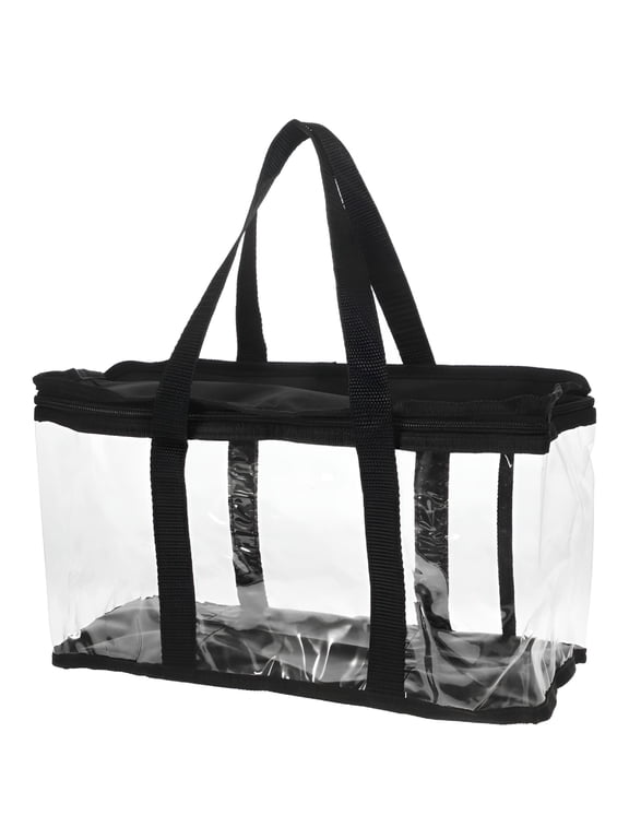 Handbags Womens Clear Tote Bag Stadium Clear Bags for Women Transparent PVC Baseball Cap Storage Handbag Small Size Plastic Bag Oxford Cloth