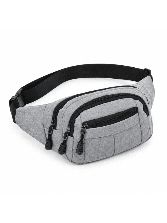 Plus Size Crossbody Bag Extra Long Strap,Running Fanny Pack with 3 Zipper Pockets,For Travel Cycle Run Adjustable Crossbody Bags