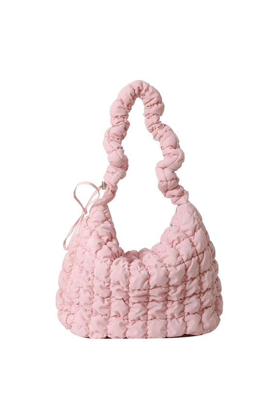 Puffer Tote Bag Women Quilted Padded Down Jacket Bag Soft Puffy Crossbody Bag Handbags Bubble Purse