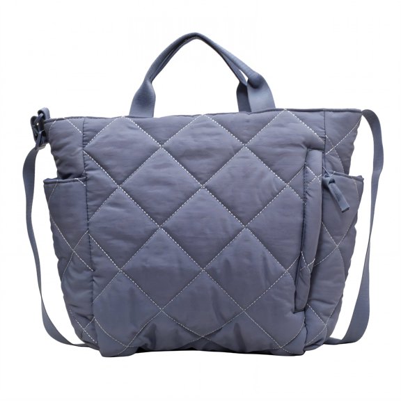 ELORIAH Puffy Tote Bag,Durable Polyester Puffer Purse,Credit Cards Puffy Bag,Blue