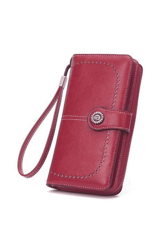 Wallet Women,Stylish Vintage Design Leather Wallets for Women,Versatile Carry Options Keychain Wallet,Attention to Detail Wristlet Wallet
