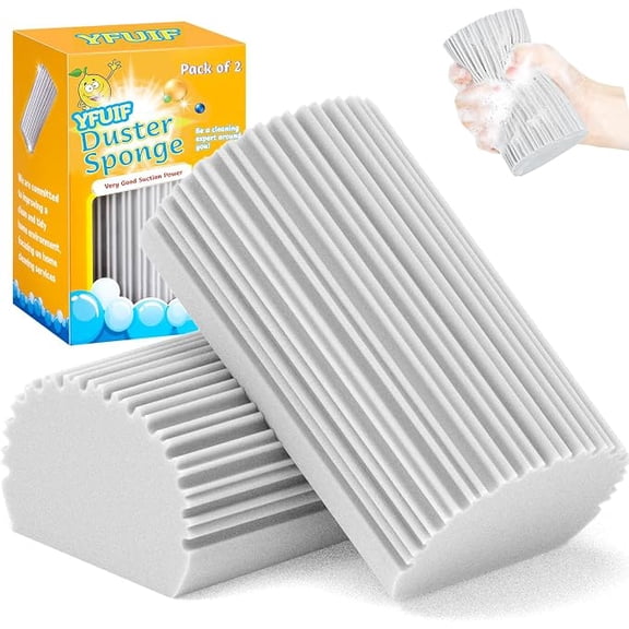 ELOYA- 2 Pack Damp Duster Cleaning Sponges