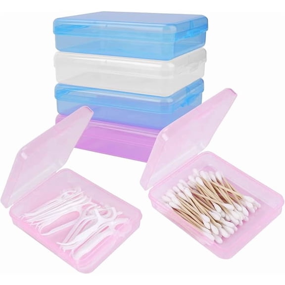 ELOYA- 6 Pack Travel Cotton Swab Q Tip Holders