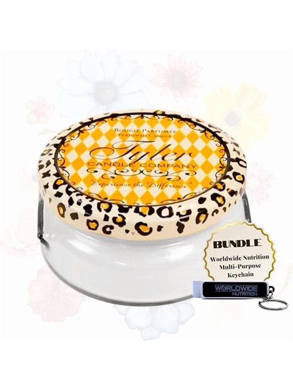 - Bundle, Tyler Diva Scent Candles - Luxuriously Scented Candle with Essential Oils - 3.4 oz Long Burning Large Candle and Multi-Purpose Key Chain
