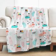 ELOYA- Mama Llama Alpaca Throw Blanket 60 x 50 Inches