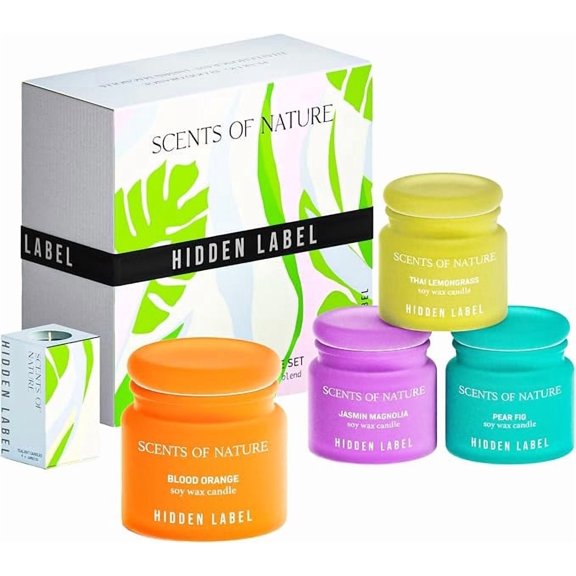 ELOYA- Pack Candle Set, Natural Soy Wax, Gifts for Women