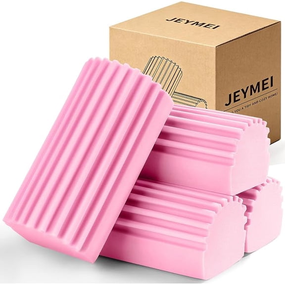 ELOYA- Reusable Damp Dusting Sponges Pink 4 Piece