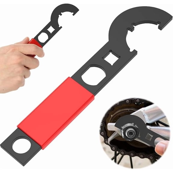 ELOYA- Spanner Wrench Tool with Nonslip Handle Carbon Steel Spanner Efficient Nut Armorers Nut Wrench for Motorcycle, Automotive and Plumbing Repair, Removal and Installation