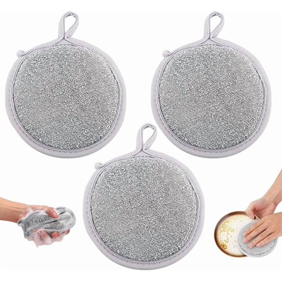 ELOYA- Steel Wool Wire Cleaning Sponges 3 Piece