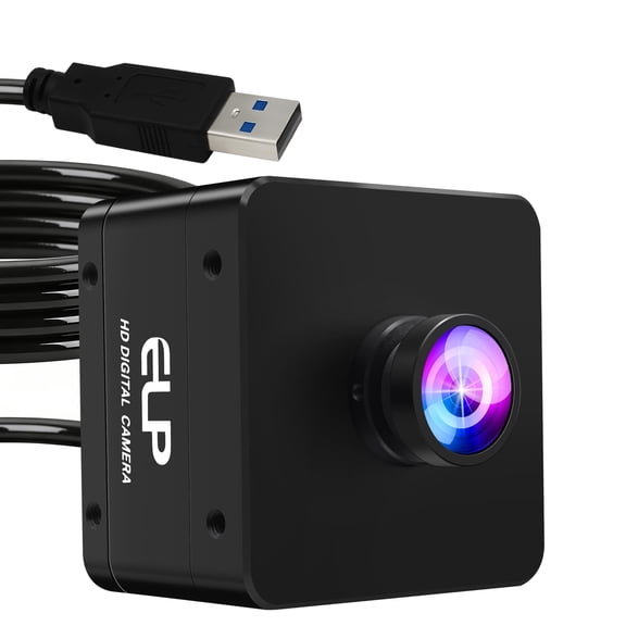 ELP High Speed USB Camera, 1080P/230fps, 4K/60fps, 12MP/30fps, Mini UVC USB3.0/2.0 Lightburn Cameras for Windows, Linux, Mac, Pi, Wide Angle 88(H) IMX577 Webcam for PC Jetson Nano