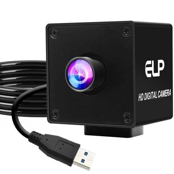 ELP Ultra HD 20MP USB3.0 Camera for Computer Mini UVC 3840P USB3.0/2.0 Lightburn Cameras for Windows Linux Mac Pi Wide Angle 95(H) AR2020 High Speed 4K 30FPS Webcam for PC Laptop Jetson Nano