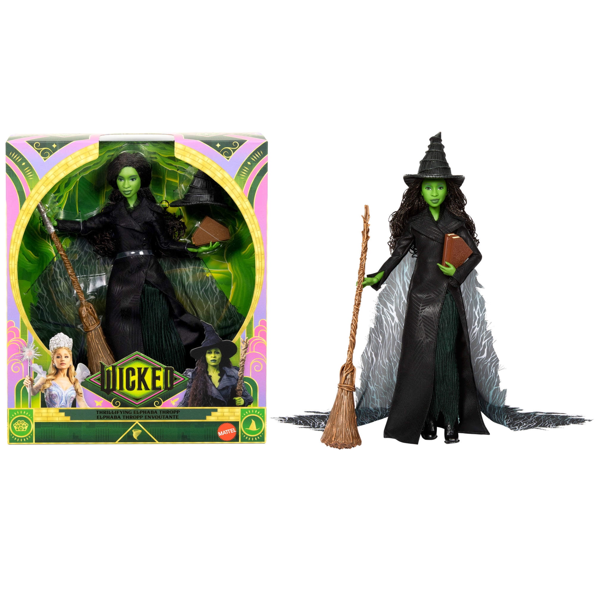 Universal Pictures’ Wicked: For Good Deluxe Elphaba Doll with Movie-Inspired Outfit & 4 Accessories