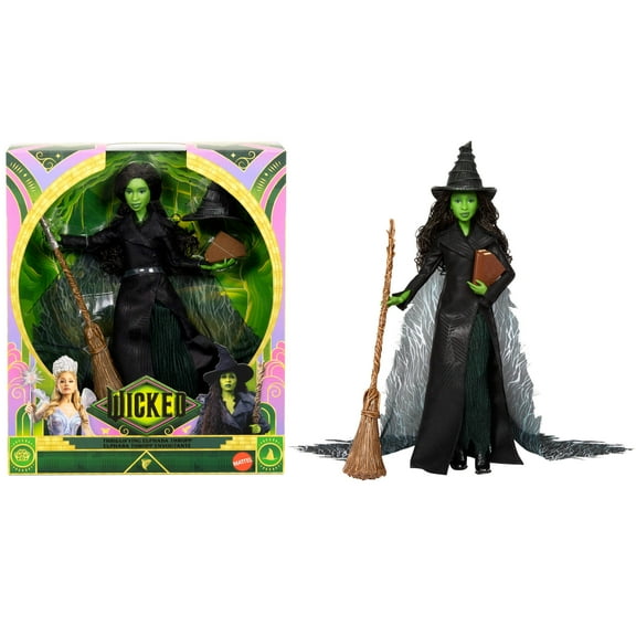 Universal Pictures' Wicked: For Good Deluxe Elphaba Doll with Movie-Inspired Outfit & 4 Accessories