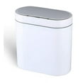 thumbnail image 1 of ELPHECO Bathroom Trash Can, 2.5 Gallon Waterproof Motion Sensor Small with Lids, 9.5 Liters Slim Plastic Narrow Automatic Bedroom Office , White, 1 of 3