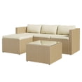 thumbnail image 1 of ELPOSUN 3-Piece Patio Furniture Conversation Set, All-Weather Wicker Outdoor Sectional Sofa Set with Table & Cushions, Beige, 1 of 7