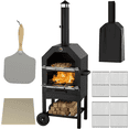 thumbnail image 1 of ELPOSUN Outdoor Pizza Oven Wood Fire Pizza Maker Grill w/ Pizza Stone & Waterproof Cover, 1 of 7