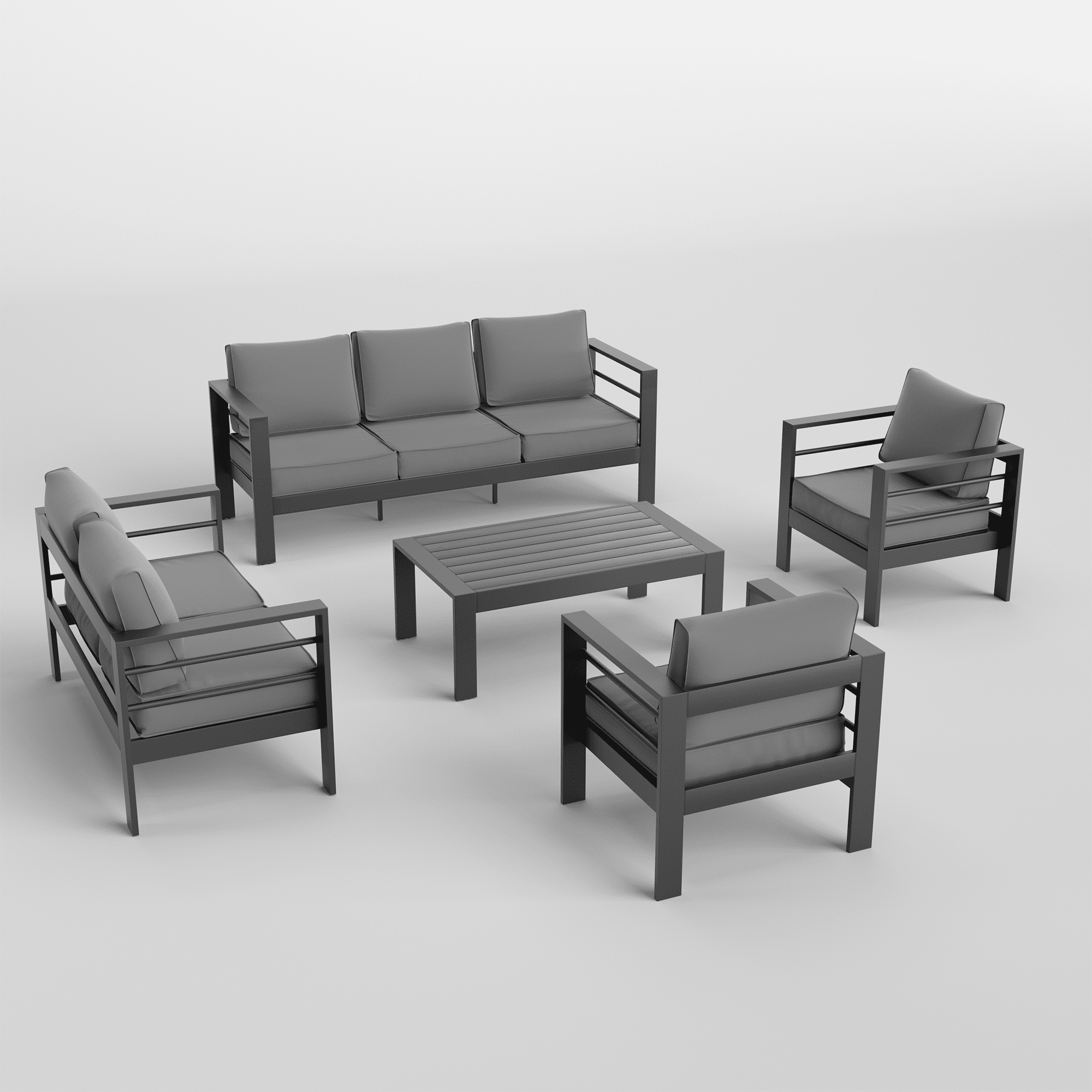 ELPOSUN Aluminum Patio Furniture Set 8 Pieces Metal Outdoor Furniture elposun-aluminum-patio-furniture-set-8-pieces-metal-outdoor-furniture