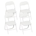 thumbnail image 1 of ELPOSUN Heavy Duty Folding Chair, 330 lbs Capacity Portable Foldable Chair for Indoor Outdoor, Set of 4, White, 1 of 6