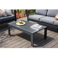 ELPOSUN Storage Aluminum Patio Coffee Table, Dark Gray - Walmart.com