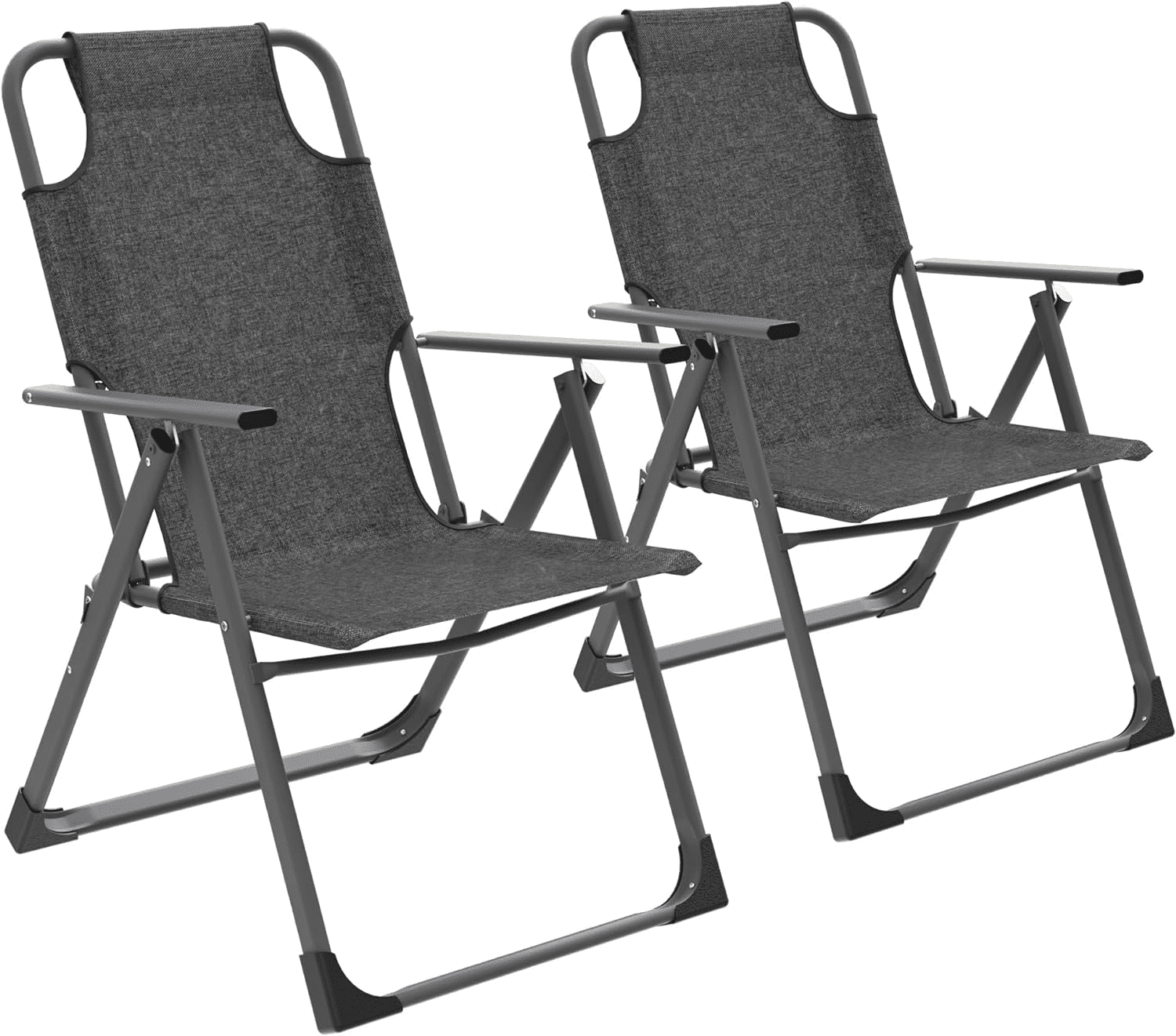 ELPOSUN Outdoor Folding Patio Sling Chairs Set of 2, Heavy Duty