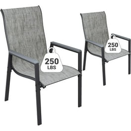 Set Of 4 Gray Stackable Aluminum Sling Arm Chairs Set Of 4 Gray Stackable Aluminum Sling Arm Chairs