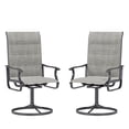thumbnail image 1 of ELPOSUN Patio Swivel Chairs Set of 2, Outdoor Dining Chairs High Back Padded All Weather Breathable Textilene Outdoor Swivel Chairs with Metal Rocking Frame for Lawn Garden Backyard Deck, Light Gray, 1 of 7
