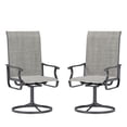 thumbnail image 1 of ELPOSUN Patio Swivel Chairs Set of 2, Outdoor Dining Chairs High Back All Weather Breathable Textilene Outdoor Swivel Chairs with Metal Rocking Frame for Lawn Garden Backyard Deck, Light Gray, 1 of 8