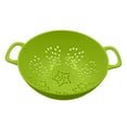 thumbnail image 1 of ELQCSG 7.6-Inch Mini Colander, Plastic Food Strainer with Double Handles for Fruits, Vegetables, Pasta Light Green, 1 of 5