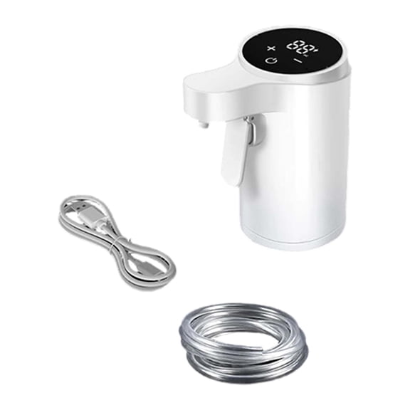 ELQCSG Automatic Wine Dispenser with Digital Display - Built-In Aeration, Smart Sensor Pouring & USB Rechargeable, Home Gathering Essential White