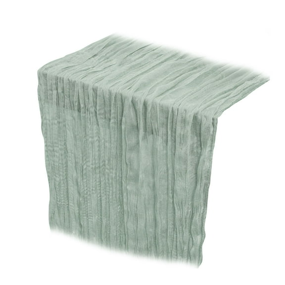 ELQCSG Cheese Cloths Table Runner, Boho Table Cloth Decorations for Party, Wedding and Farmhouse, Fabric Room Decor, 70.87''x35.43'' Light Green