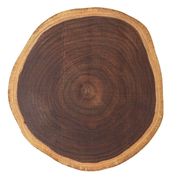ELQCSG Round Wood Cutting Board - Multipurpose Chopping Board with Juice Groove & Non- Base - for Charcuterie, Pizza, Meat, Bread & Vegetables Brown