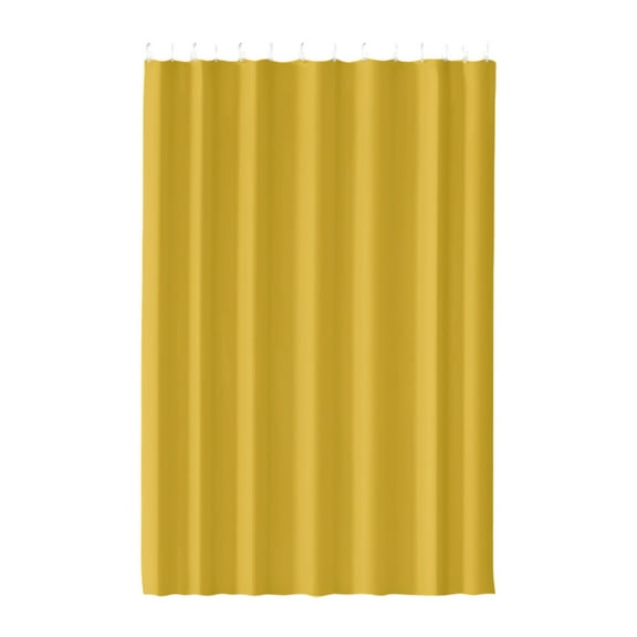 ELQCSG Washable Fabric Shower Curtain Liner, Waterproof Cloth Shower Liner with Hooks, Quick Dry Shower Curtains for Bathroom, 31.5''x70.87'' Yellow