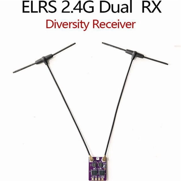 ELRS 2.4G Diversity Receiver Dual RX Antenna Built-in TCXO CRSF Protocol for FPV Freestyle RC Racing Long Range Drone,1 * ELRS Receiver Kit