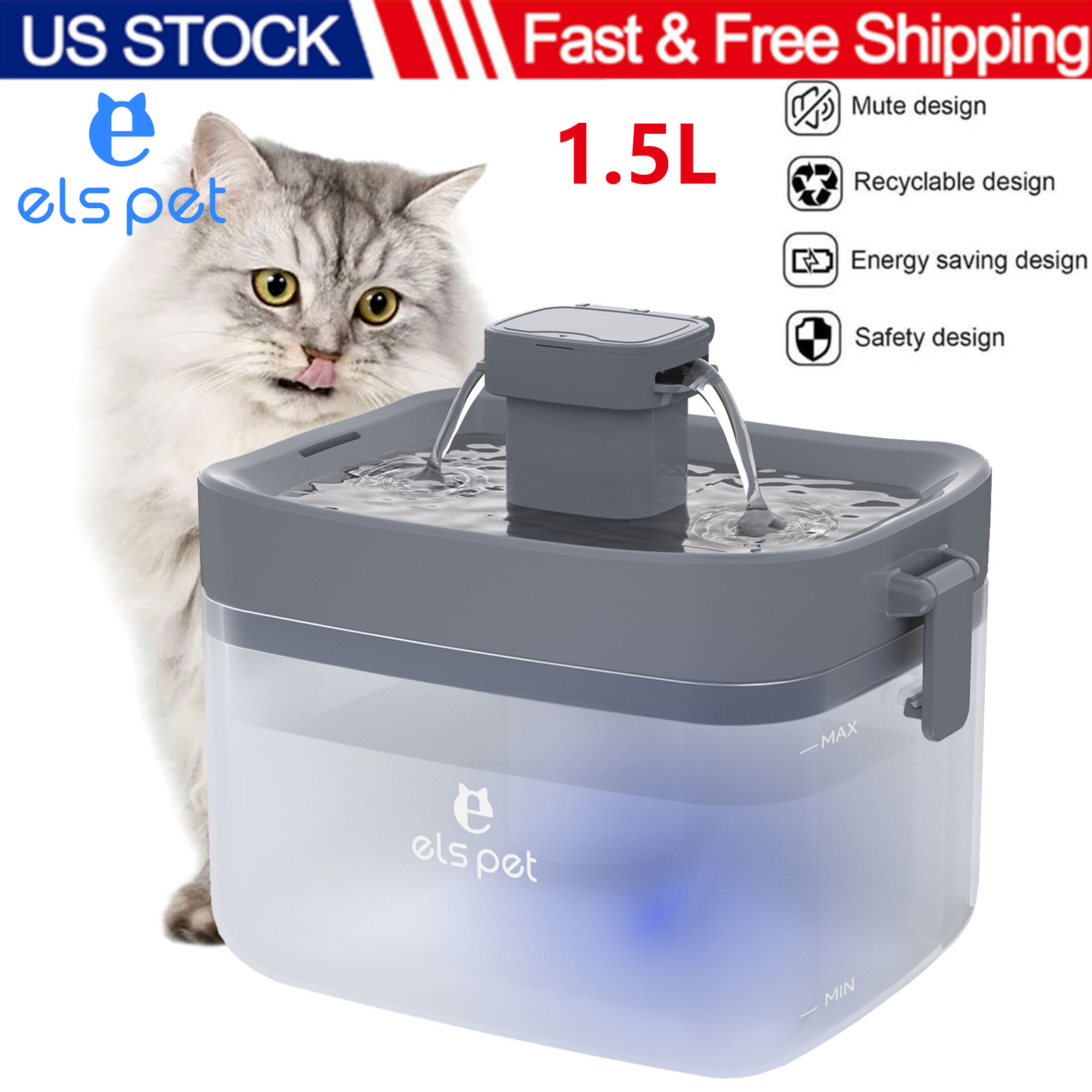 PetSafe Drinkwell Platinum Pet Water Fountain for Cats and Dogs, 168 oz