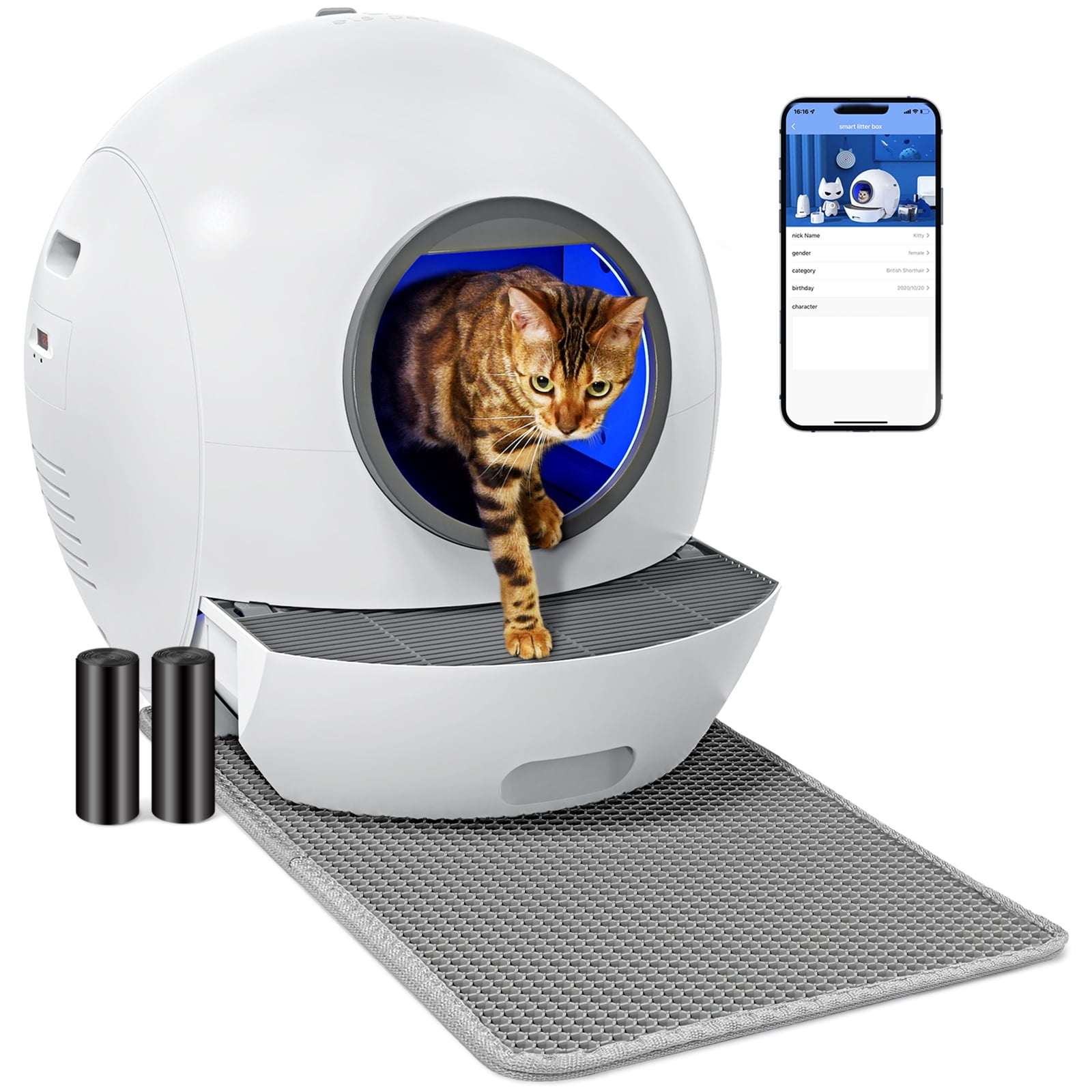 ELS PET Self Cleaning Cat Litter Box, Extra Large Automatic Cat Litter