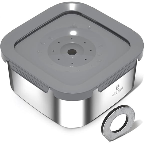 ELS Pet White Floating Water Bowl for Dogs with Advanced Features for Clean and Tidy Hydration, X-Large, 17 Cups
