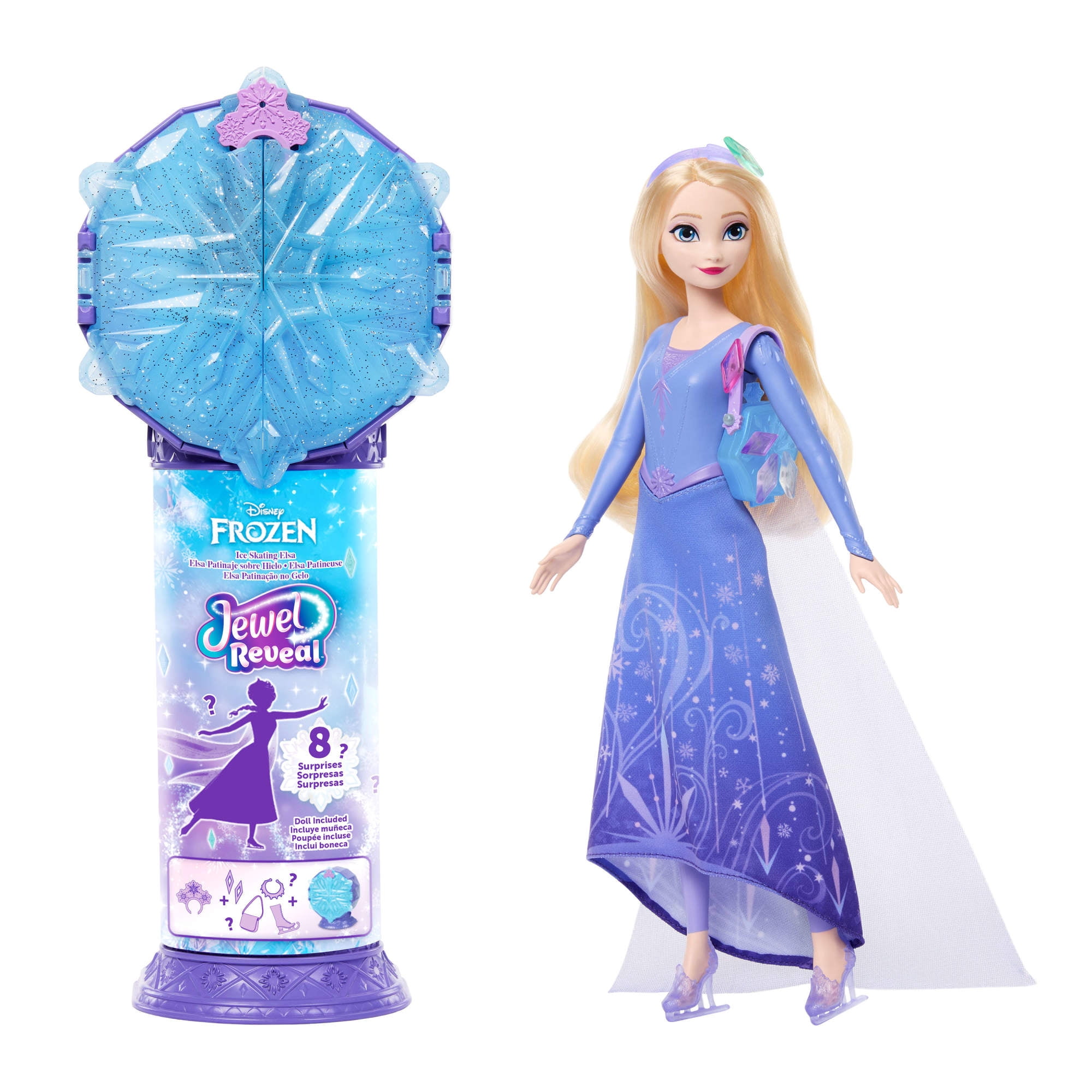 Disney Frozen Jewel Reveal Elsa Fashion Doll with 8 Surprises Including Gem Box & Accessories