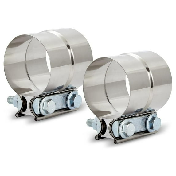 ELSHINE 1.5" Lap Joint Exhaust Band Clamp, Heavy-duty Exhaust Clamps for Mufflers and Pipes, Stainless Steel Seal Clamp Sleeve for Exhaust Repair