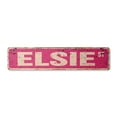 thumbnail image 1 of ELSIE Vintage Aluminum Street Sign Childrens Name Room Metal Sign rustic metal tin | Indoor/Outdoor |  24" Wide, 1 of 4